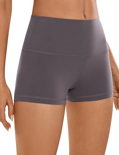 CRZ YOGA Womens Kurze Sporthose Laufshorts Sommer Radlerhose High Waist Yoga Fitness Shorts - ButterLuxe - 6.3/10/15/20/25cm Tornado 38 von CRZ YOGA