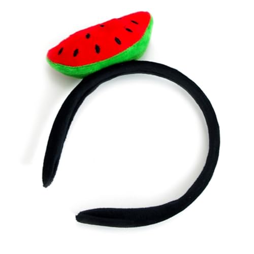 CRZQXOUR 1 x Wassermelonen-Haarschmuck, niedliches Mädchen, Wassermelonen-Plüsch-Stirnband, Haarband, Haarreifen, Accessoire, modische Haarbänder, Haar-Accessoires von CRZQXOUR