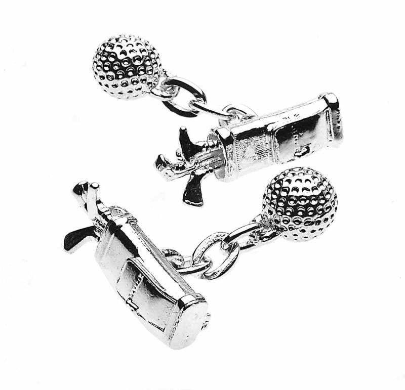 sterling Silber Vergoldet Golf Manschettenknöpfe von CSCufflinks