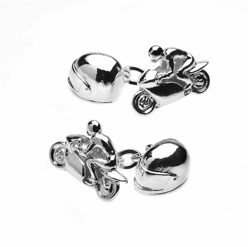 sterling Silber Vergoldet Motorrad Manschettenknöpfe von CSCufflinks