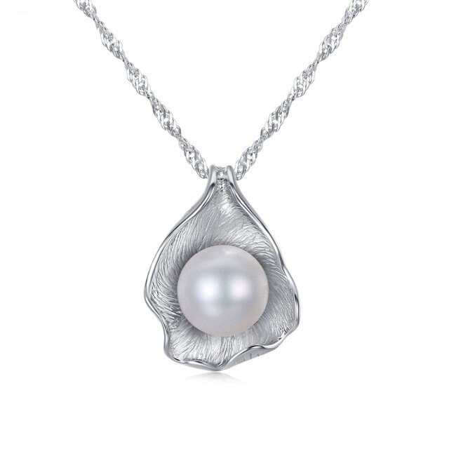 Anhänger Shell-Design Süßwasser Perle Silber Damen Halsketten von CSDBShop