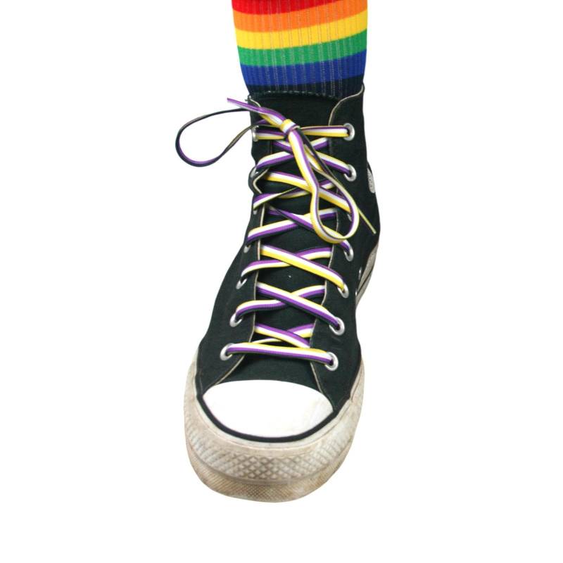 Lgbtq Schnürsenkel - Nonbinäre Schnürsenkel, Nonbinary Laces, 100 cm 120 150 Gift Csd Laces For Nonbinary People von CSDCommunity