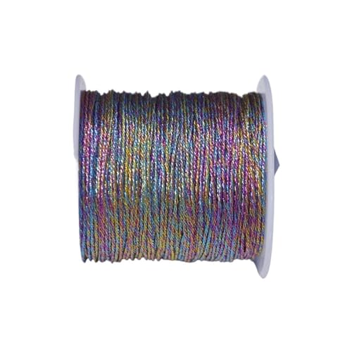 CSFFA 0,2–0,8 mm, 25–100 m, bunt, handgewebt, Seil, Schnur, Faden for Halsketten, Armbänder, DIY-Schmuck, handgefertigtes Material(Deep Multicolor_9 Strands 0.6mm 34m) von CSFFA
