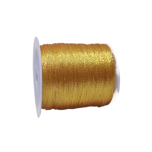 CSFFA 0,2–0,8 mm, 25–100 m, bunt, handgewebt, Seil, Schnur, Faden for Halsketten, Armbänder, DIY-Schmuck, handgefertigtes Material(Deep golden_12 Strands 0.8mm 25m) von CSFFA