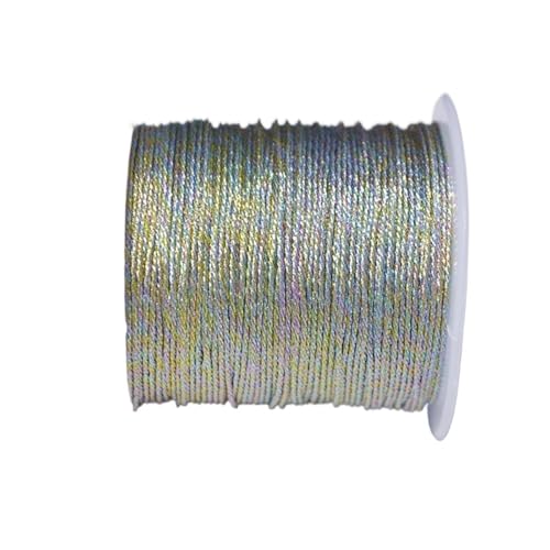CSFFA 0,2–0,8 mm, 25–100 m, bunt, handgewebt, Seil, Schnur, Faden for Halsketten, Armbänder, DIY-Schmuck, handgefertigtes Material(Multicolor_9 Strands 0.6mm 34m) von CSFFA