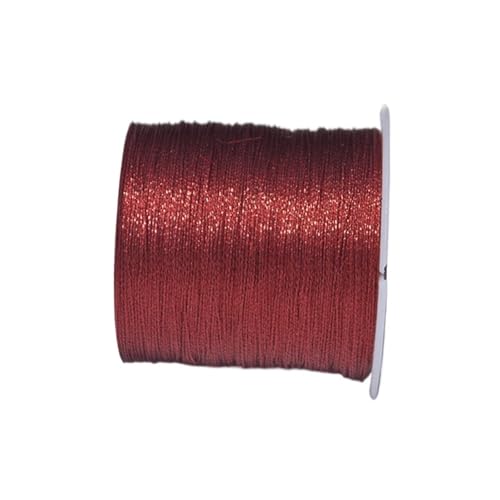 CSFFA 0,2–0,8 mm, 25–100 m, bunt, handgewebt, Seil, Schnur, Faden for Halsketten, Armbänder, DIY-Schmuck, handgefertigtes Material(Red_9 Strands 0.6mm 34m) von CSFFA