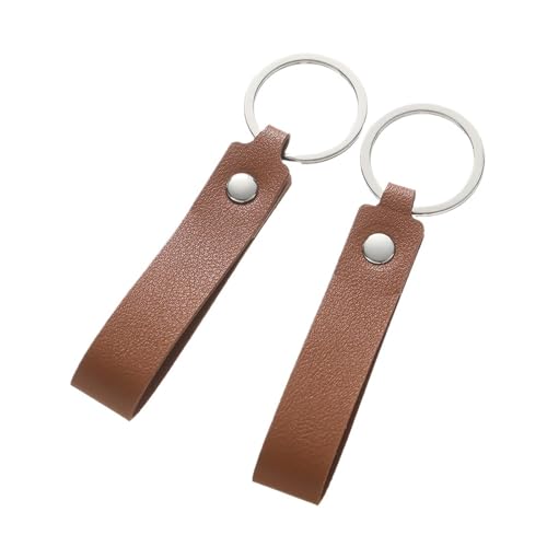 CSFFA 1/5 stücke PU Leder Schlüsselanhänger Werbegeschenk Leder Schlüsselanhänger for Männer Frauen Autoschlüsselband Taille Brieftasche Schlüsselanhänger Schlüsselanhänger(Brown 01_1pcs) von CSFFA