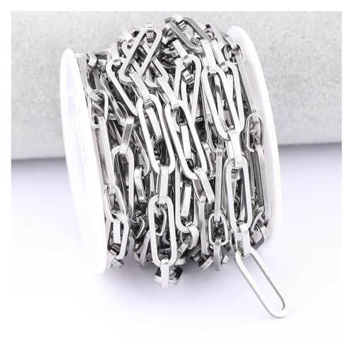 CSFFA 1 Meter Edelstahl-Schmuck-Gliederketten for Armbänder, Halsketten, DIY-Fußkettchen-Anhänger, Bastelzubehör(Type 02) von CSFFA
