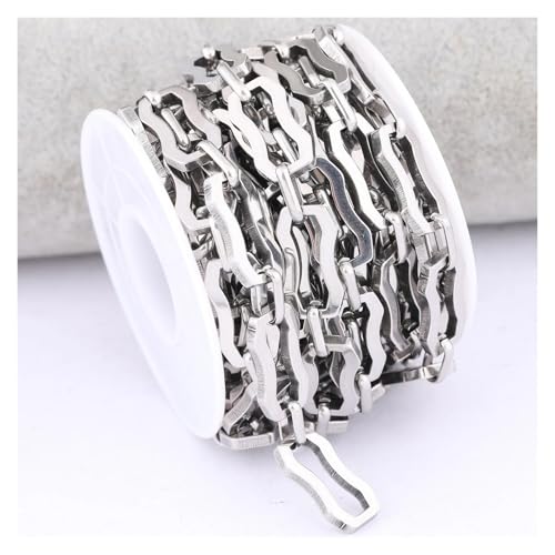 CSFFA 1 Meter Edelstahl-Schmuck-Gliederketten for Armbänder, Halsketten, DIY-Fußkettchen-Anhänger, Bastelzubehör(Type 03) von CSFFA