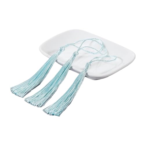 CSFFA 10 Teile/Paket Fransenbesatz Nähen Vorhänge Hängenden Seil Seide Quasten Schmuck Zubehör DIY Hochzeit Decor Liefert Großhandel(Blue_10Pcs) von CSFFA