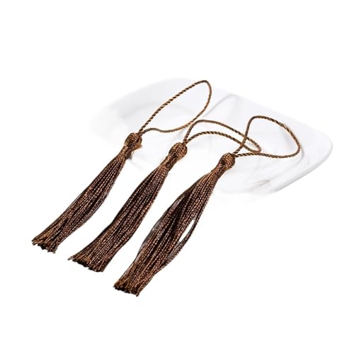 CSFFA 10 Teile/Paket Fransenbesatz Nähen Vorhänge Hängenden Seil Seide Quasten Schmuck Zubehör DIY Hochzeit Decor Liefert Großhandel(Coffee_10Pcs) von CSFFA