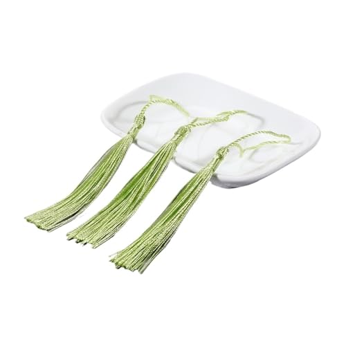 CSFFA 10 Teile/Paket Fransenbesatz Nähen Vorhänge Hängenden Seil Seide Quasten Schmuck Zubehör DIY Hochzeit Decor Liefert Großhandel(Green_10Pcs) von CSFFA