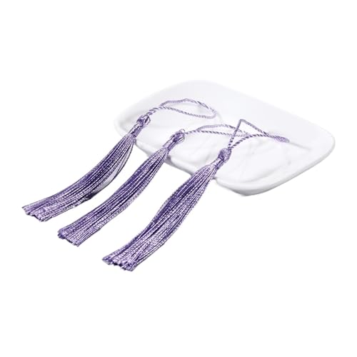 CSFFA 10 Teile/Paket Fransenbesatz Nähen Vorhänge Hängenden Seil Seide Quasten Schmuck Zubehör DIY Hochzeit Decor Liefert Großhandel(Purple_10Pcs) von CSFFA