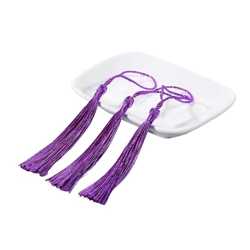 CSFFA 10 Teile/Paket Fransenbesatz Nähen Vorhänge Hängenden Seil Seide Quasten Schmuck Zubehör DIY Hochzeit Decor Liefert Großhandel(Purple Red_10Pcs) von CSFFA