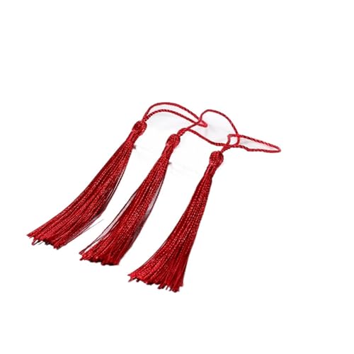 CSFFA 10 Teile/Paket Fransenbesatz Nähen Vorhänge Hängenden Seil Seide Quasten Schmuck Zubehör DIY Hochzeit Decor Liefert Großhandel(Wine Red_10Pcs) von CSFFA