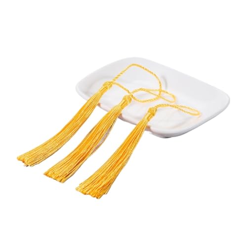CSFFA 10 Teile/Paket Fransenbesatz Nähen Vorhänge Hängenden Seil Seide Quasten Schmuck Zubehör DIY Hochzeit Decor Liefert Großhandel(Yellow_10Pcs) von CSFFA