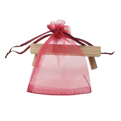 CSFFA 100 Teile/los Organzabeutel 5 * 7 cm, 7 * 9 cm, 9x12 cm Weihnachten Hochzeit Kordelzug Süßigkeitstaschen Geschenkbeutel Schmuck Verpackung Display(Siam_5x7cm 100pcs) von CSFFA