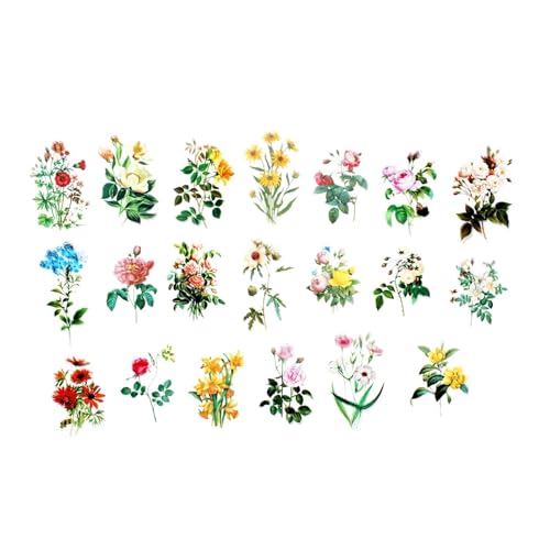 CSFFA 40 Teile/Beutel Pflanze Natur Blume Dekorative PVC Aufkleber Epoxidharz Handwerk Füllstoffe Material for DIY Epoxidharz Formen Buch Dekor(Dark Grey) von CSFFA