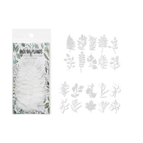 CSFFA 40 Teile/Beutel Pflanze Natur Blume Dekorative PVC Aufkleber Epoxidharz Handwerk Füllstoffe Material for DIY Epoxidharz Formen Buch Dekor(Light Pink) von CSFFA