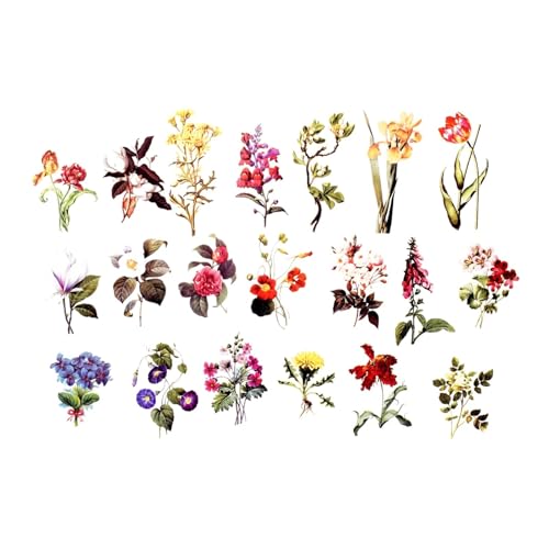 CSFFA 40 Teile/Beutel Pflanze Natur Blume Dekorative PVC Aufkleber Epoxidharz Handwerk Füllstoffe Material for DIY Epoxidharz Formen Buch Dekor(Maroon) von CSFFA