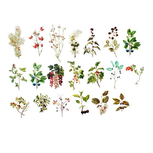 CSFFA 40 Teile/Beutel Pflanze Natur Blume Dekorative PVC Aufkleber Epoxidharz Handwerk Füllstoffe Material for DIY Epoxidharz Formen Buch Dekor(Navy) von CSFFA