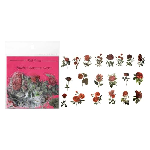 CSFFA 40 Teile/Beutel Pflanze Natur Blume Dekorative PVC Aufkleber Epoxidharz Handwerk Füllstoffe Material for DIY Epoxidharz Formen Buch Dekor(Purple) von CSFFA