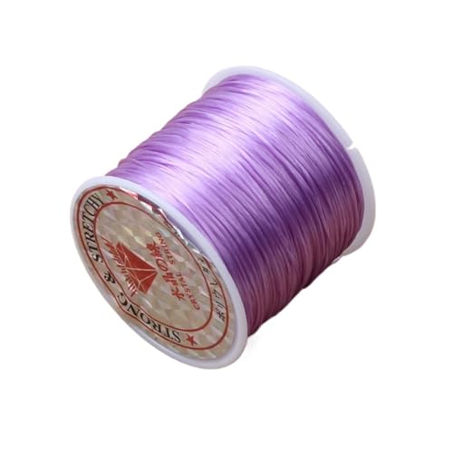 CSFFA 60 m 0,5–1,2 mm Starke elastische Kristallperlenschnur, Stretchfaden for Armbänder und Halsketten zur Schmuckherstellung, Flexible Schnur for Selbermachen(Orange) von CSFFA