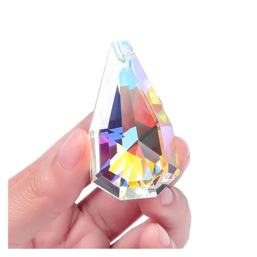 CSFFA AB-Farbe Kristallglas Prisma Anhänger 10 Formen Hängender Sonnenfänger Zubehör Regenbogen Maker Ornament Kristall Kronleuchter Teile(7) von CSFFA