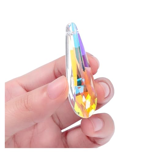 CSFFA AB-Farbe Kristallglas Prisma Anhänger 10 Formen Hängender Sonnenfänger Zubehör Regenbogen Maker Ornament Kristall Kronleuchter Teile(9) von CSFFA