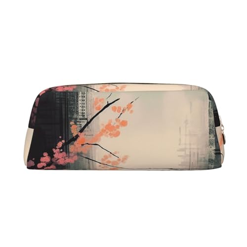 CSGJMYGS Federmäppchen aus Leder, Federmäppchen, grafisches Federmäppchen, großes Fassungsvermögen, Bleistift-Organizer mit Reißverschluss, tragbare Reise-Make-up-Tasche, von CSGJMYGS
