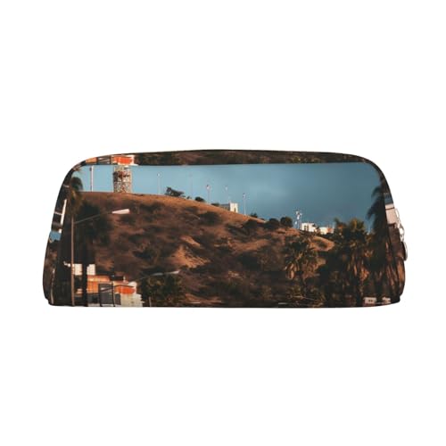 CSGJMYGS Federmäppchen aus Leder, Federtasche, Hollywood, Kalifornien, große Kapazität, Bleistift-Organizer mit Reißverschluss, tragbare Reise-Make-up-Tasche, Schreibtisch-Organizer für Damen und CSGJMYGS Federmäppchen aus Leder, Federtasche, Hollywood, Kalifornien, große Kapazität, Bleistift-Organizer mit Reißverschluss, tragbare Reise-Make-up-Tasche, Schreibtisch-Organizer für Damen und von CSGJMYGS