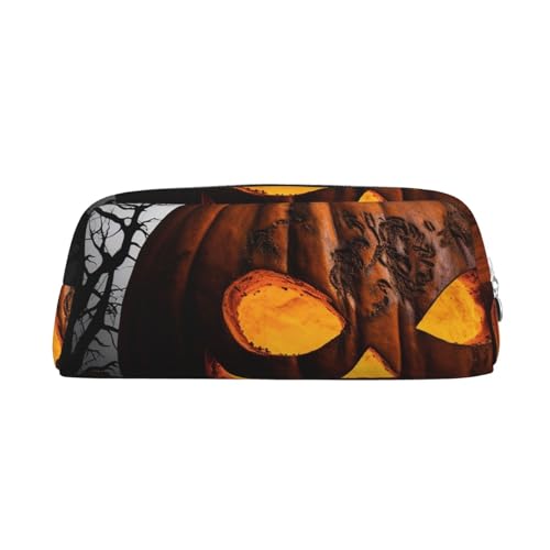 CSGJMYGS Federmäppchen aus Leder, Halloween-Kürbis-Federmäppchen, große Kapazität, Bleistift-Organizer mit Reißverschluss, tragbare Reise-Make-up-Tasche, Schreibtisch-Schreibwaren-Organizer für Damen CSGJMYGS Federmäppchen aus Leder, Halloween-Kürbis-Federmäppchen, große Kapazität, Bleistift-Organizer mit Reißverschluss, tragbare Reise-Make-up-Tasche, Schreibtisch-Schreibwaren-Organizer für Damen von CSGJMYGS