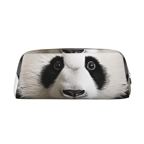 CSGJMYGS Federmäppchen aus Leder, hübscher Pandabär-Kopf, Federmäppchen, großes Fassungsvermögen, Bleistift-Organizer mit Reißverschluss, tragbare Reise-Make-up-Tasche, Schreibtisch-Organizer für CSGJMYGS Federmäppchen aus Leder, hübscher Pandabär-Kopf, Federmäppchen, großes Fassungsvermögen, Bleistift-Organizer mit Reißverschluss, tragbare Reise-Make-up-Tasche, Schreibtisch-Organizer für von CSGJMYGS