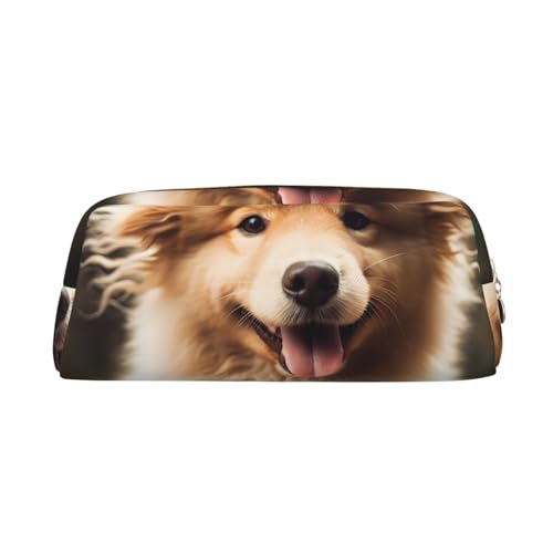 CSGJMYGS Federmäppchen aus Leder, lustiges Tier-/Hunde-Federmäppchen, großes Fassungsvermögen, Bleistift-Organizer mit Reißverschluss, tragbare Reise-Make-up-Tasche, CSGJMYGS Federmäppchen aus Leder, lustiges Tier-/Hunde-Federmäppchen, großes Fassungsvermögen, Bleistift-Organizer mit Reißverschluss, tragbare Reise-Make-up-Tasche, von CSGJMYGS