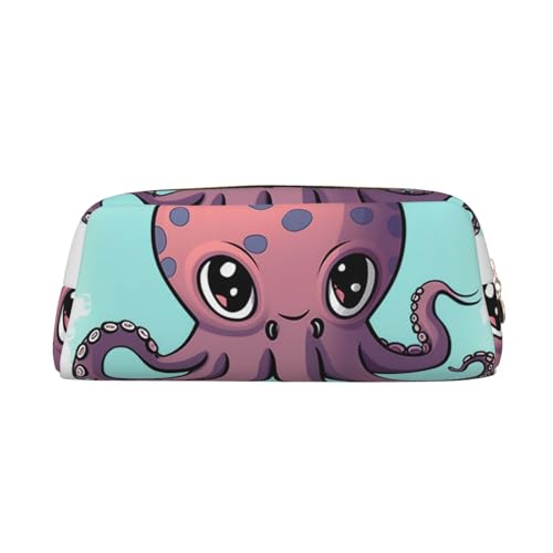 CSGJMYGS Federmäppchen aus Leder, niedliches Oktopus-Federmäppchen, großes Fassungsvermögen, Bleistift-Organizer mit Reißverschluss, tragbare Reise-Make-up-Tasche, Schreibtisch-Schreibwaren-Organizer CSGJMYGS Federmäppchen aus Leder, niedliches Oktopus-Federmäppchen, großes Fassungsvermögen, Bleistift-Organizer mit Reißverschluss, tragbare Reise-Make-up-Tasche, Schreibtisch-Schreibwaren-Organizer von CSGJMYGS