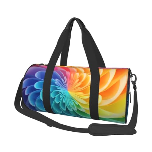 Rainbow Dynamic Reisetasche, Handgepäcktasche, Wochenendtasche, Übernachtungstasche, Sport, Turnbeutel für Damen und Herren, faltbar, runde Reisetasche für Reisen, Sport, Fitnessstudio, Schwarz, Rainbow Dynamic Reisetasche, Handgepäcktasche, Wochenendtasche, Übernachtungstasche, Sport, Turnbeutel für Damen und Herren, faltbar, runde Reisetasche für Reisen, Sport, Fitnessstudio, Schwarz, von CSGJMYGS