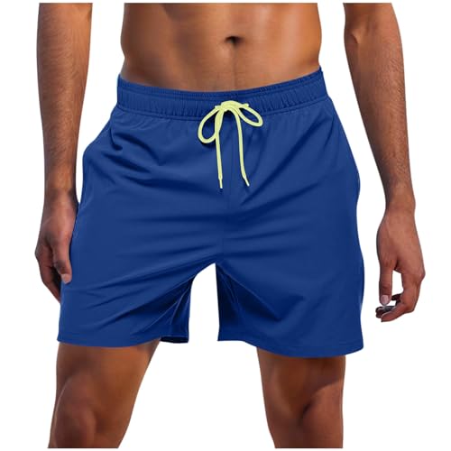 Badehose für Herren Casual Schwimmhose mit Reißverschlusstasche Atmungsaktiv Wasserabweisend Badeshorts Männer Trainingsshorts Elastisch Verstellbar Mit Tunnelzug Meshfutter von CSHE