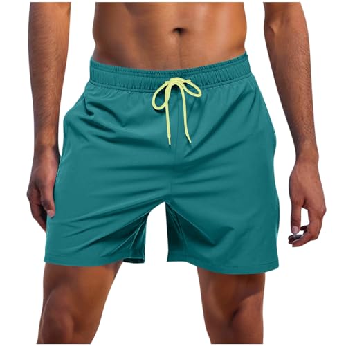 Badehose für Herren Casual Schwimmhose mit Reißverschlusstasche Atmungsaktiv Wasserabweisend Badeshorts Männer Trainingsshorts Elastisch Verstellbar Mit Tunnelzug Meshfutter von CSHE