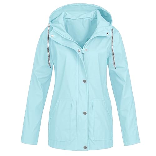 CSHE Damen Jacke Wasserdicht Sonnengeschützte Softshelljacke Große Größen Sweatjacke mit Kapuze Winddichte Funktionsjacke Zipper Wanderjacke Einfarbige Sportjacke Mode Windbreaker CSHE Damen Jacke Wasserdicht Sonnengeschützte Softshelljacke Große Größen Sweatjacke mit Kapuze Winddichte Funktionsjacke Zipper Wanderjacke Einfarbige Sportjacke Mode Windbreaker von CSHE