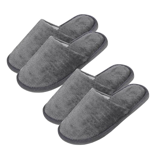 CSHE Gästehausschuhe Herren und Damen Hausschuhe Indoor Backless Slides Schlafzimmerschuhe Warmes Flauschiges Filz Pantoffeln Hochwertig Hotelslipper Espadrilles von CSHE