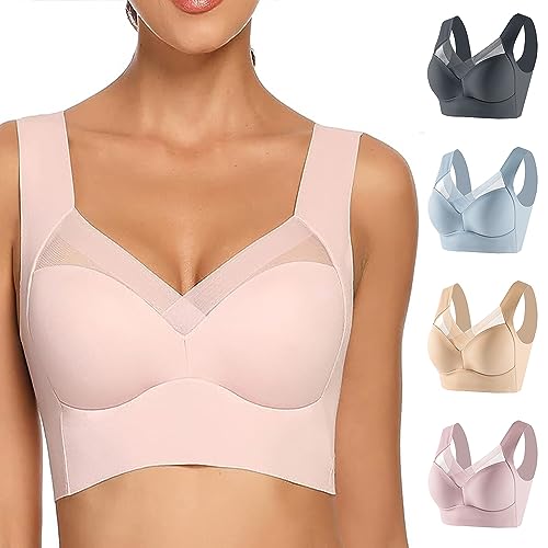 CSHE High-End Damen Nahtlos Spitzen BH Weicher Damen Push-Up BH Gepolstert - Atmungsaktiver und Leichter, Klassische Bustier Damen BH Modern Feeling Elegant BH von CSHE