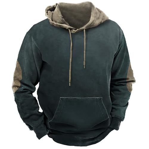 CSHE Hoodie Herren Basic Kapuzenpullover Langarm Sweatshirts Basic Pullover mit Kapuze Oversize Kapuzen Pullover Sweatjacke Herren Sportjacke Kapuzenjacke Streetwear Kapuzenpulli von CSHE