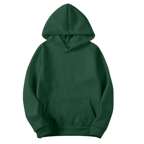 CSHE Hoodie Herren Freizeit Pullover mit Taschen Basic Kapuzenpullover Langarm Sweatshirts Oversize Kapuzen Einfarbig Sweatshirt Herren Rundhalsausschnitt Top Streetwear Kapuzenpulli von CSHE