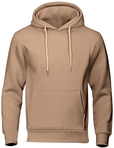 Hoodie Herren Oversize Sweatshirt Casual Pullover Hoody mit Kapuze Männer Einfarbig Kapuzenpullover Frühling und Herbst Oberteil Longsleeve Regular Fit Hooded Y2k Pulli von CSHE