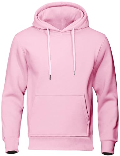 Hoodie Herren Oversize Sweatshirt Casual Pullover Hoody mit Kapuze Männer Einfarbig Kapuzenpullover Frühling und Herbst Oberteil Longsleeve Regular Fit Hooded Y2k Pulli von CSHE