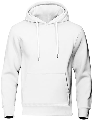 Hoodie Herren Oversize Sweatshirt Casual Pullover Hoody mit Kapuze Männer Einfarbig Kapuzenpullover Frühling und Herbst Oberteil Longsleeve Regular Fit Hooded Y2k Pulli von CSHE