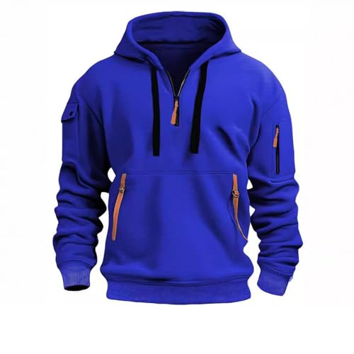 Hoodie Herren Oversize Winter Dicke Kapuzenpulli Casual Sweatshirt Langarm Pullover mit Taschen Kordelzug 2024 Winter Kapuzenpullover Personalisierte Hoodie Hip Hop Outdoor Pulli von CSHE