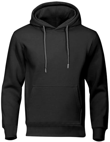 Hoodie Herren Sweatshirt mit Kapuze Casual Pullover Hoody Männer Einfarbig Kapuzenpullover Baumwolle Oberteil Frühling und Herbst Longsleeve Regular Fit Hooded Sweater Lässig Sportshirt S - 3XL von CSHE