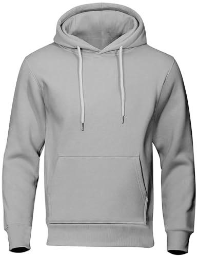 Hoodie Herren Sweatshirt mit Kapuze Casual Pullover Hoody Männer Einfarbig Kapuzenpullover Baumwolle Oberteil Frühling und Herbst Longsleeve Regular Fit Hooded Sweater Lässig Sportshirt S - 3XL von CSHE