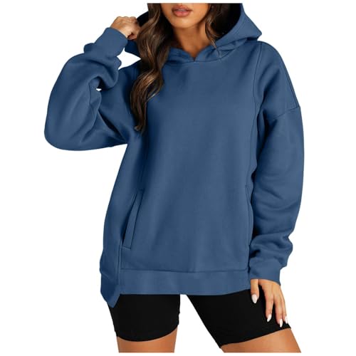 Hoodie Oversized Kapuzenpullover 2024 Mode Pullover Herbst Winter Sweatshirt Lässig Hoodie Casual Oberteile Strick Kariertes Hoodie Sport Streetwear Elegant Hoodie Einfarbig Pullover Mit Kapuze von CSHE